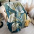 Autumn and winter new double-sided color oil painting series imitation cashmere thick warm scarf, air-conditioned room neck protection shawl for external use