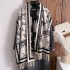 Autumn and winter fashion women's core spun yarn imitation cashmere tassel warm scarf, air conditioning shawl scarf, popular foreign trade