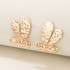 New European and American Creative Alloy Double Butterfly Earrings Vintage Gold Exaggerated Size Butterfly Earrings Earrings Female Earrings