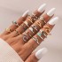 European and American New Ring Set Retro Sun Eye Arrow Moon Ring Set Sapphire Ring Nineteen Piece Set