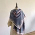 New European and American imitation cashmere style scarf for women's winter shawl, thickened double-sided long style, suitable for both domestic and foreign trade, batch H