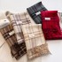 Korean plaid scarf for women's autumn and winter high-end feeling, shawl for warmth, paired with tassel imitation cashmere couple scarf