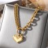 Exhibition/Exhibition Gallery Golden Retro Love Bracelet for Female Ins, niche design, fashionable and simple jewelry