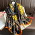 2023 New Simulated Silk Silk Women's Mountain Camellia Explosive Shawl Beach Scarf Thin Edition Trendy Brand New Silk Satin Multiple Scarves