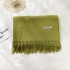 2022 Short Beard Solid Color Scarf Women's Tassel Imitation Cashmere Winter Air Conditioning Shawl Korean Version Versatile Warm Scarf Wholesale