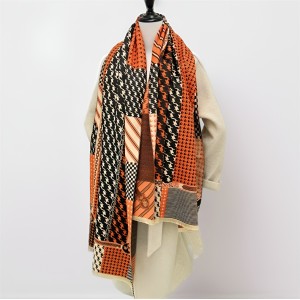 Scarf for Women 2024 Winter New Versatile Thousand Bird Grid Shawl Korean Edition Thickened Imitation Cashmere Warm and Premium Neck