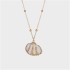 Ins Style New Women's Beach Shell Plated Gold Pendant Conch Necklace Pendant Wholesale of Foreign Trade Accessories