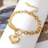 Exhibition/Exhibition Gallery Golden Retro Love Bracelet for Female Ins, niche design, fashionable and simple jewelry