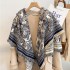 Autumn and winter new wool and cashmere warm and thick tassel scarf, high-end imitation cashmere square scarf, women's zoo shawl