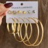 Fashionable commuting large circle earrings with heart-shaped earrings, simple geometric coils, metal card earrings set