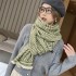 Winter new style of herringbone core yarn scarf, women's Korean version versatile, imitation cashmere shawl, thick and warm scarf, dual-use