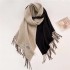 Autumn and Winter New Solid Color Cashmere Scarf for Women, Thickened and Warm, Double sided Two tone Tassel Shawl Neck Wholesale