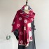 Colorful Camellia Scarf for Women's Winter Luxury, Sweet and Fragrant in Winter, Thick and Warm Shawl, Aging Scarf