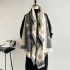 High end Camellia Jacquard Scarf, Women's Small Fragrant Wind Shawl, Versatile Air Conditioning Room Cover Carpet, Autumn and Winter Warm Scarf