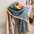 Retro carriage scarf for women in autumn and winter, student Korean version, versatile, thick shawl, dual-use, internet famous, warm couple scarf