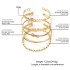 European and American Cross border Bohemian Minimalist Handmade Metal Chain Women's Set with 5 Multi layer Chain Simple Bracelet