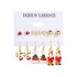 Christmas Series Snowflake Bell Earnail Combination Set Cross border Cartoon Drip Oil Elk Old Man Christmas Earrings