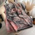 Autumn and winter new double-sided color oil painting series imitation cashmere thick warm scarf, air-conditioned room neck protection shawl for external use