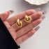 Europe and America Cross border Vintage Geometric Earrings Advanced Earrings Multilayer Fried Dough Twists Ear Studs Fashion Ear Buckle Jewelry Female