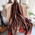 Spring new Korean version simulated silk scarf women's plain printed beach towel letter warm shawl new silk forging wholesale