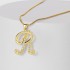 Cross border new European and American 26 letter creative simple copper inlaid zircon snake chain gold necklace high-end collarbone chain for women