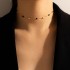 New cross-border jewelry European and American fashion trend simple green rhinestone women's short single-layer necklace collarbone chain