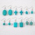 Cross border jewelry retro inlaid turquoise wrapped snake shaped earrings, ear bone clips, versatile ethnic style long ear hooks for women