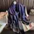 2023 New Simulated Silk Silk Women's Mountain Camellia Explosive Shawl Beach Scarf Thin Edition Trendy Brand New Silk Satin Multiple Scarves