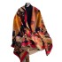 Autumn and winter new double-sided color oil painting series imitation cashmere thick warm scarf, air-conditioned room neck protection shawl for external use