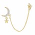 New European and American Star Moon Earclip Earnail No Ear Hole Female Creative Chain Earnail Cross border Ins Same Earring