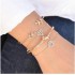 Cross border Europe and America new retro leaf knot hollow diamond women's bracelet bracelet bracelet combination set wholesale