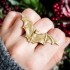 Amazon Foreign Trade Jewelry Creative Butterfly Geometry Heavy Metal Ring Personalized Irregular Four Piece Ring Set