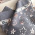 2024 autumn and winter new imitation cashmere triangular scarf with five pointed star print small fresh double-sided warm scarf draped