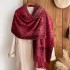 Bohemian style shawl, ethnic style retro cape cloak, grassland travel outfit, outer layer jacquard cashew flower scarf