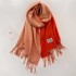 Autumn and Winter New Solid Color Cashmere Scarf for Women, Thickened and Warm, Double sided Two tone Tassel Shawl Neck Wholesale