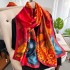 Spring, summer, and autumn new Korean style simulated silk scarf for women's decoration, versatile shawl, sunscreen beach towel, live broadcast, wholesale, and in stock