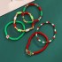 Cross border Christmas Day Colorful Acrylic Handmade Bead String Snowflake Bell Elastic Bead String Christmas Set