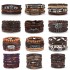 Retro Batman rope woven handmade bead woven bracelet jewelry fashionable multi-layer leather bracelet set for men