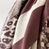 Autumn and Winter New Leopard Pattern Women's Imitation Cashmere Fashion Versatile Luxury Soft, Breathable, Comfortable, Warm Scarf Shawl