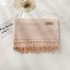 2022 Short Beard Solid Color Scarf Women's Tassel Imitation Cashmere Winter Air Conditioning Shawl Korean Version Versatile Warm Scarf Wholesale