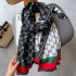 Vintage jacquard imitation cashmere short beard tassel scarf for autumn and winter decoration, air conditioning shawl versatile, thick and warm scarf