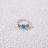 European and American cross-border jewelry fashion retro turquoise ring personalized ethnic style oval cross geometric ring