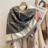 Cashmere scarf feels like a plaid tassel shawl for couples to keep warm. Imitation cashmere scarf is versatile and can be used as a car interior cold blanket