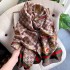 Spring new Korean version simulated silk scarf women's plain printed beach towel letter warm shawl new silk forging wholesale