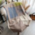 Autumn and winter grid color block horse collision fashionable and atmospheric women's imitation cashmere warm scarf air conditioning shawl scarf