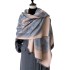 Gentle classic color imitation cashmere scarf for women's autumn and winter new versatile warm scarf, big shawl for external wear, high-end feeling