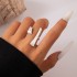 European and American cross-border simple single line adjustable ring with hip-hop style geometric irregular opening bow ring