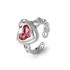 French style personality, high-end niche design, Ins cool trend, cool woman, simple moonstone index finger opening ring