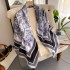 New simulation silk scarf for women, 110cm plain weave square scarf, versatile printing decoration, sunscreen shawl, summer wholesale