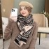 Women's winter versatile scarf, thickened warm carriage shawl, European and American outerwear, imitation cashmere double-sided jacquard scarf, neck protection